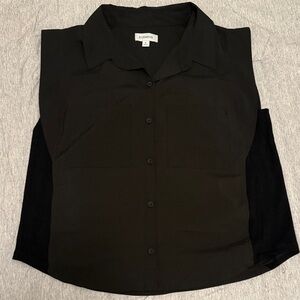 Evereve Black Button Down Shirt